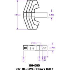 GEN-Y HITCH GH-060 2.5" HEAVY-DUTY SERRATED HITCH STEP