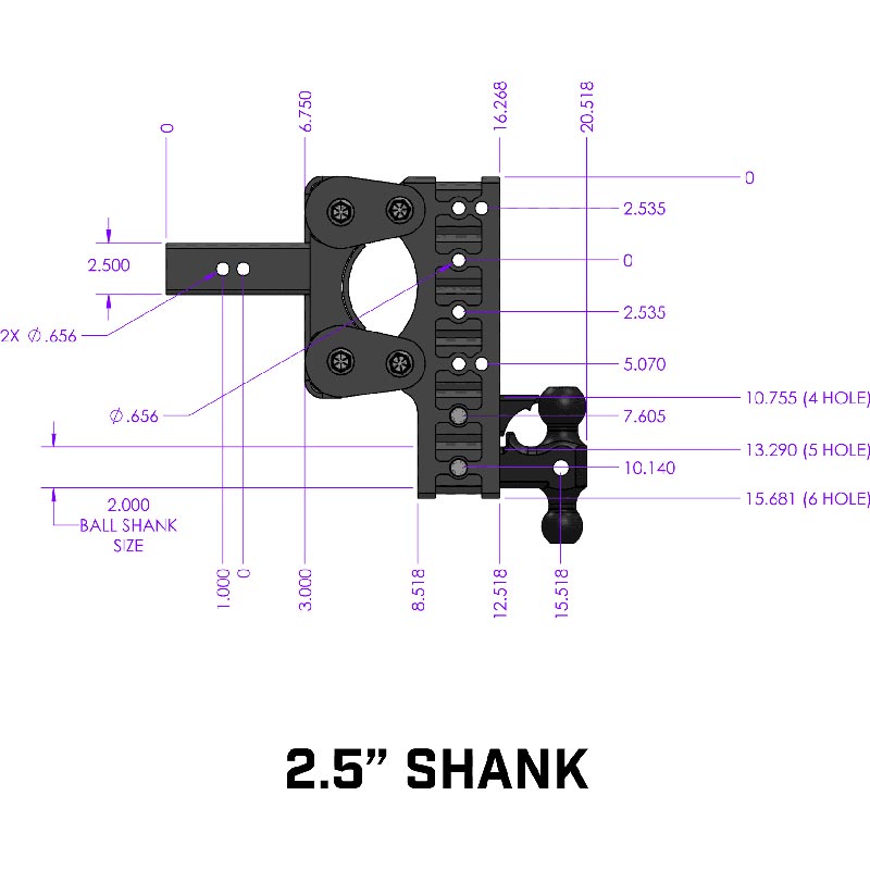 GEN-Y HITCH GH-1125 THE BOSS 16K DROP HITCH W/PINTLE LOCK - 7.5" DROP