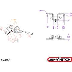 GEN-Y HITCH GH-600-1 21K SWAY CONTROL HEAD WITH PIN (2.5" SHANK)