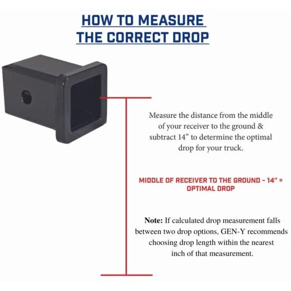 GEN-Y HITCH GH-623 MEGA-DUTY 21K DROP HITCH W/PINTLE LOCK - 6" DROP